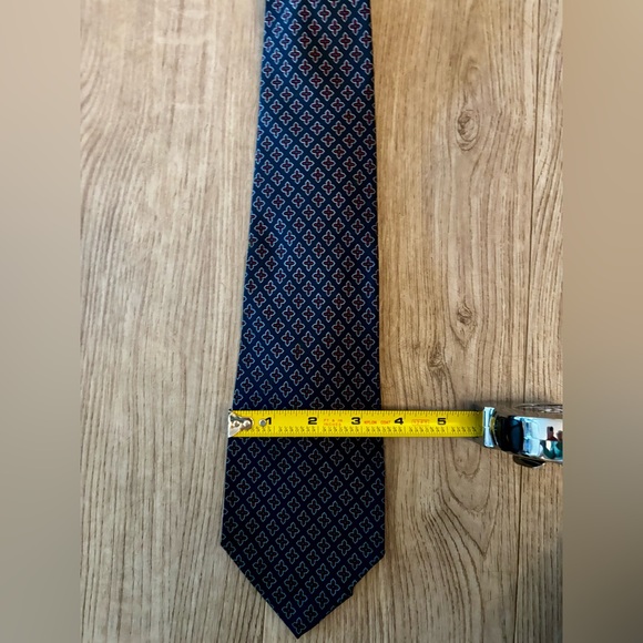 Brooks Brothers Brooksgate Navy Silk and Geometric Tie - Picture 5 of 6